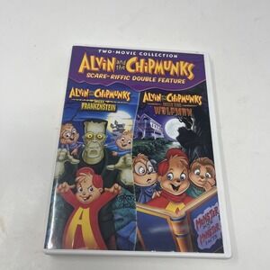 Alvin And The Chipmunks Scare-Riffic Double Feature DVD 2008 Wolfman Frankenstei